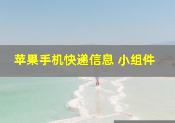 苹果手机快递信息 小组件